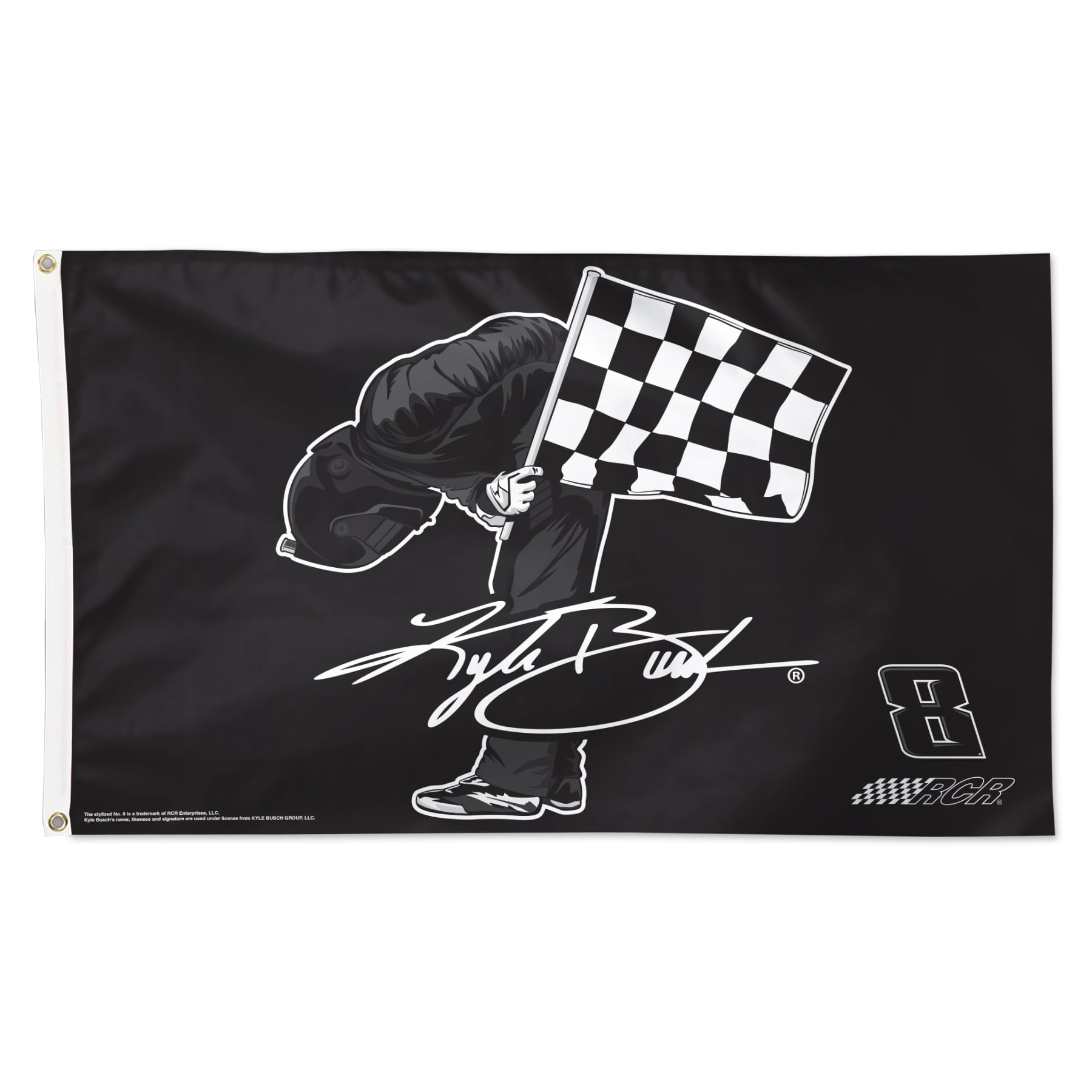 WinCraft Kyle Busch Forever Rowdy 3' x 5' One-Sided Deluxe Flag