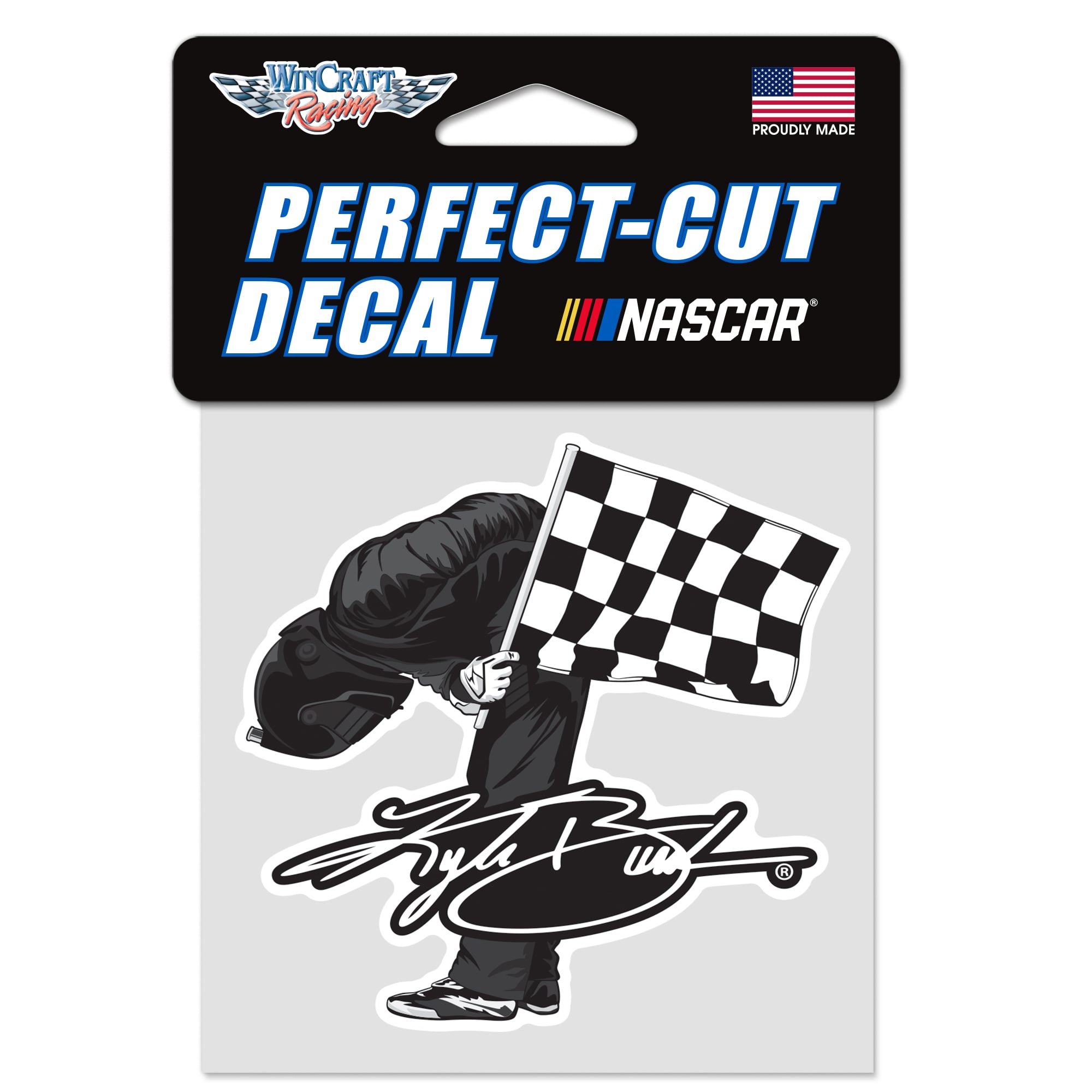 Autocollant WinCraft Kyle Busch Forever Rowdy 4" x 4" à découpe parfaite