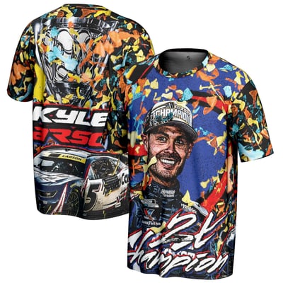  Kyle Larson ProSphere 2025 NASCAR Cup Series Champion All Over Print T-Shirt - Black