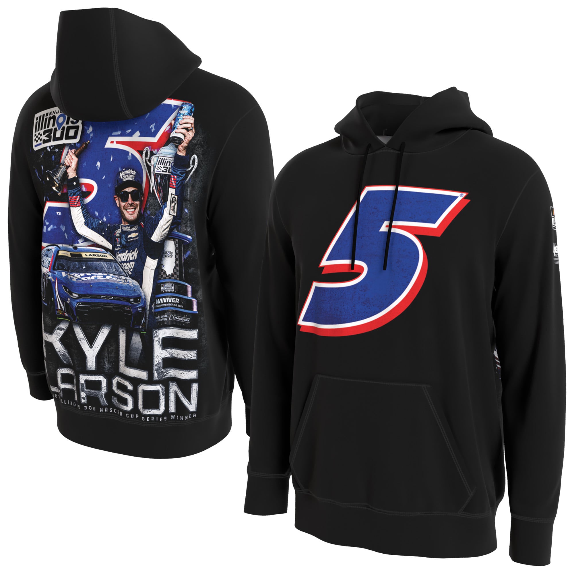 Men's ProSphere Black Kyle Larson 2026 Enjoy Illinois 300 Race Winner ...
