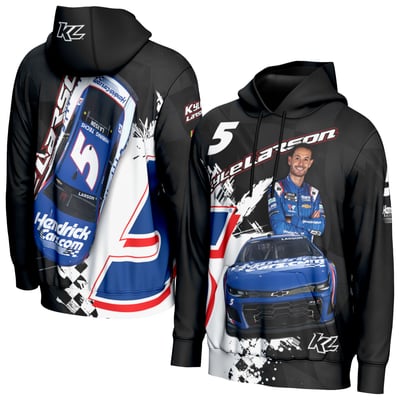  Kyle Larson ProSphere All Over Print Hoodie - Black