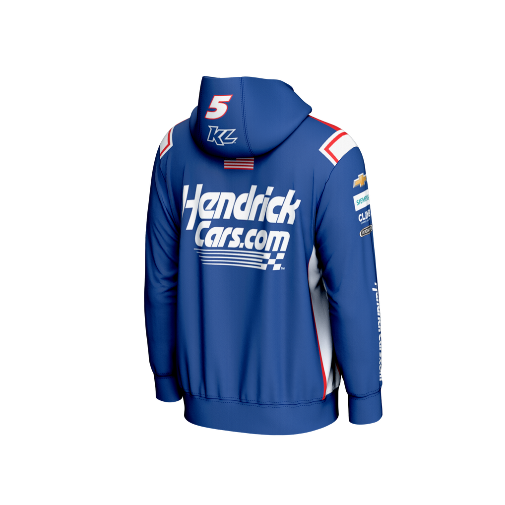 Men's Kyle Larson ProSphere Blue All Over Print Hoodie