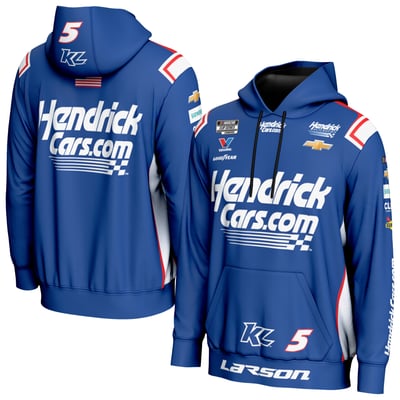 Kyle Larson ProSphere Youth Allover Print Hoodie Sweatshirt - Blue