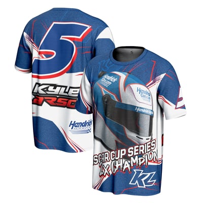 Kyle Larson ProSphere Youth HendrickCars.Com Driver Helmet T-Shirt - Blue