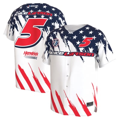 Kyle Larson ProSphere Youth Americana Baseball Fashion Jersey - White