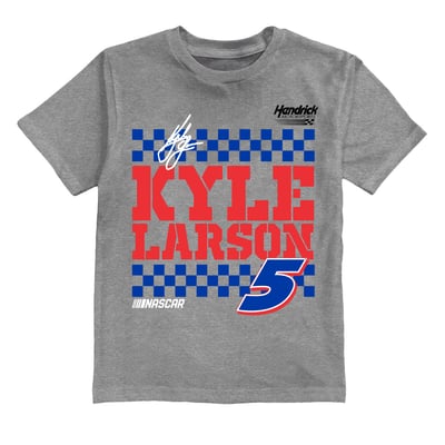 Kyle Larson Vive La Fete Youth Driver T-Shirt - Gray