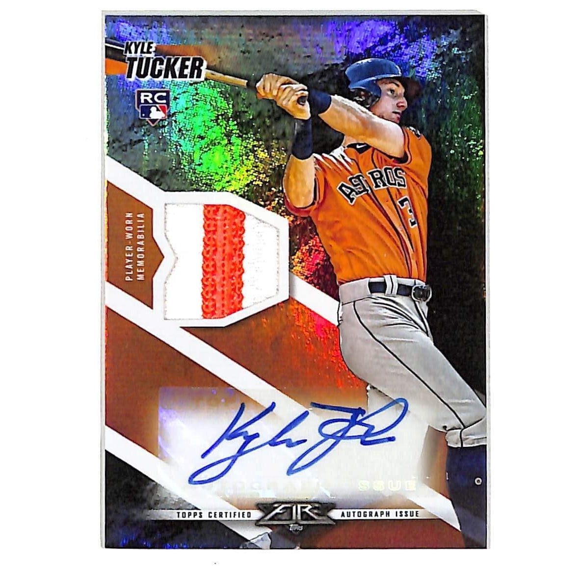 Kyle topps Kyle tucker オートレリックカード Tucker 2019 Topps Fire 