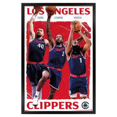  LA Clippers 23" x 34" Framed Poster