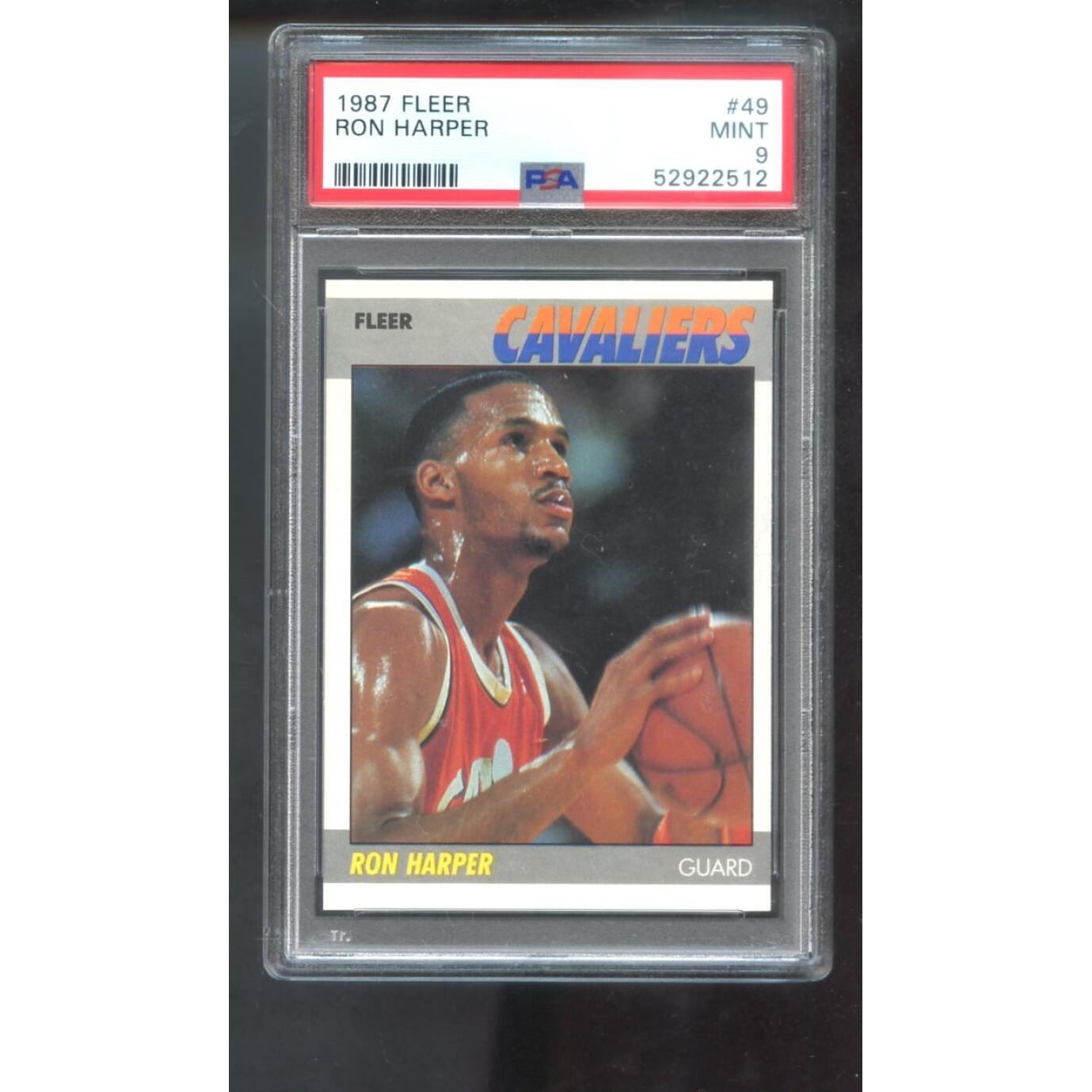 1987-88 Fleer #49 Ron Harper ROOKIE RC PSA 9 Graded Basketball 