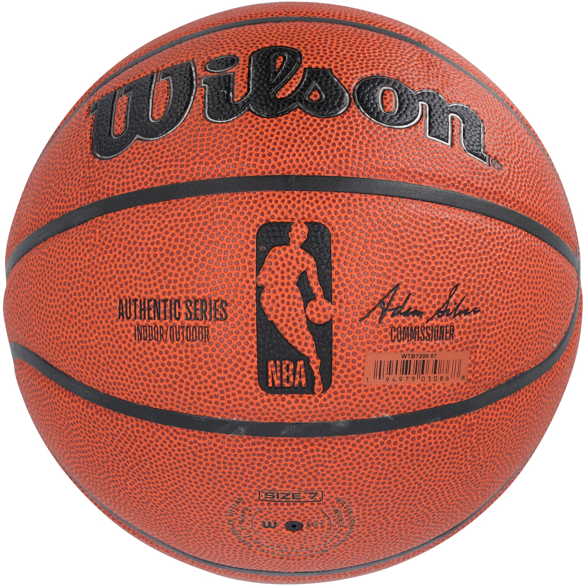 Ballon de basket-ball d'intérieur/extérieur Wilson Authentic Series autographié par Chris Paul et James Harden des LA Clippers