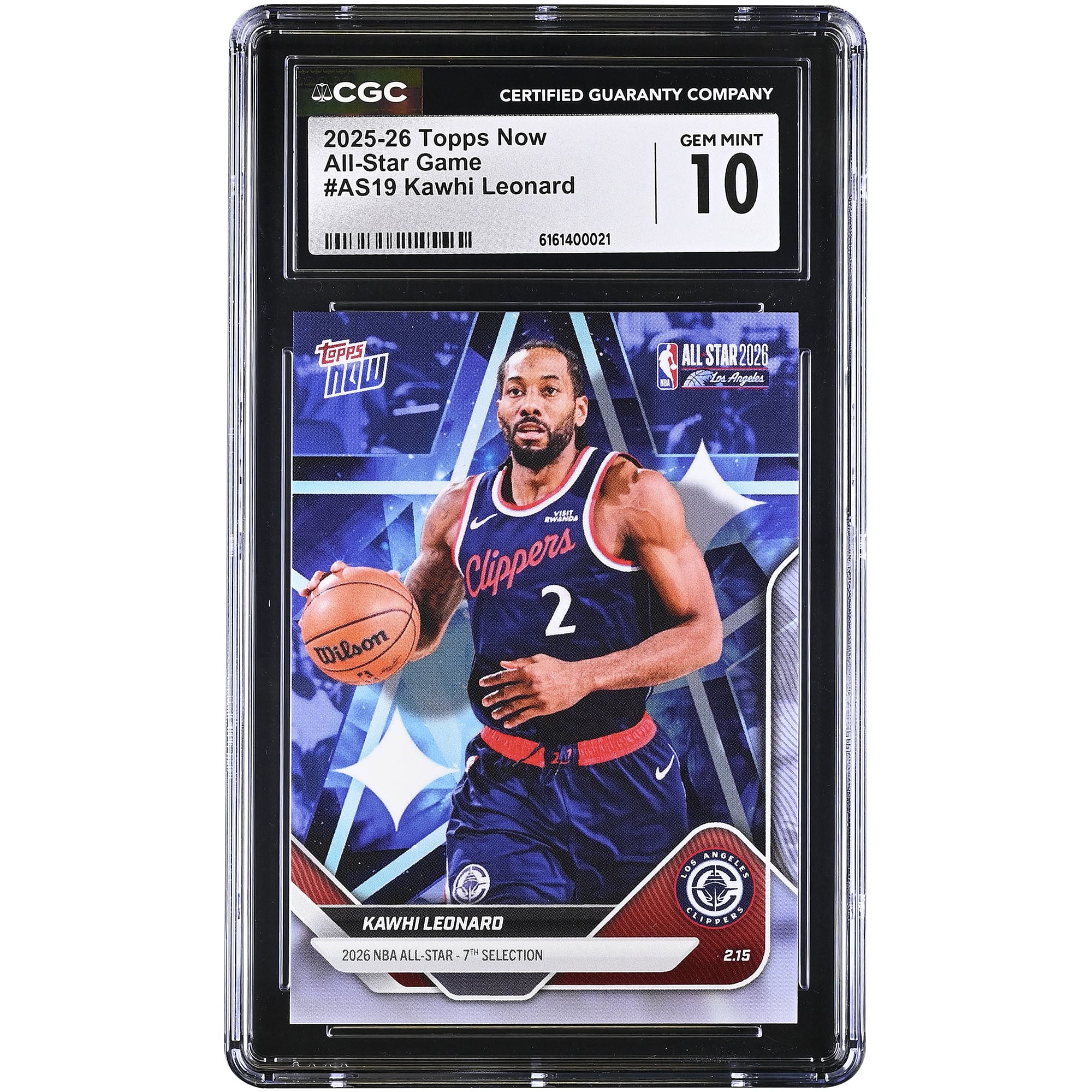 Kawhi Leonard LA Clippers 2025-26 Topps Now All-Star Game #AS19 CGC Authenticated Card