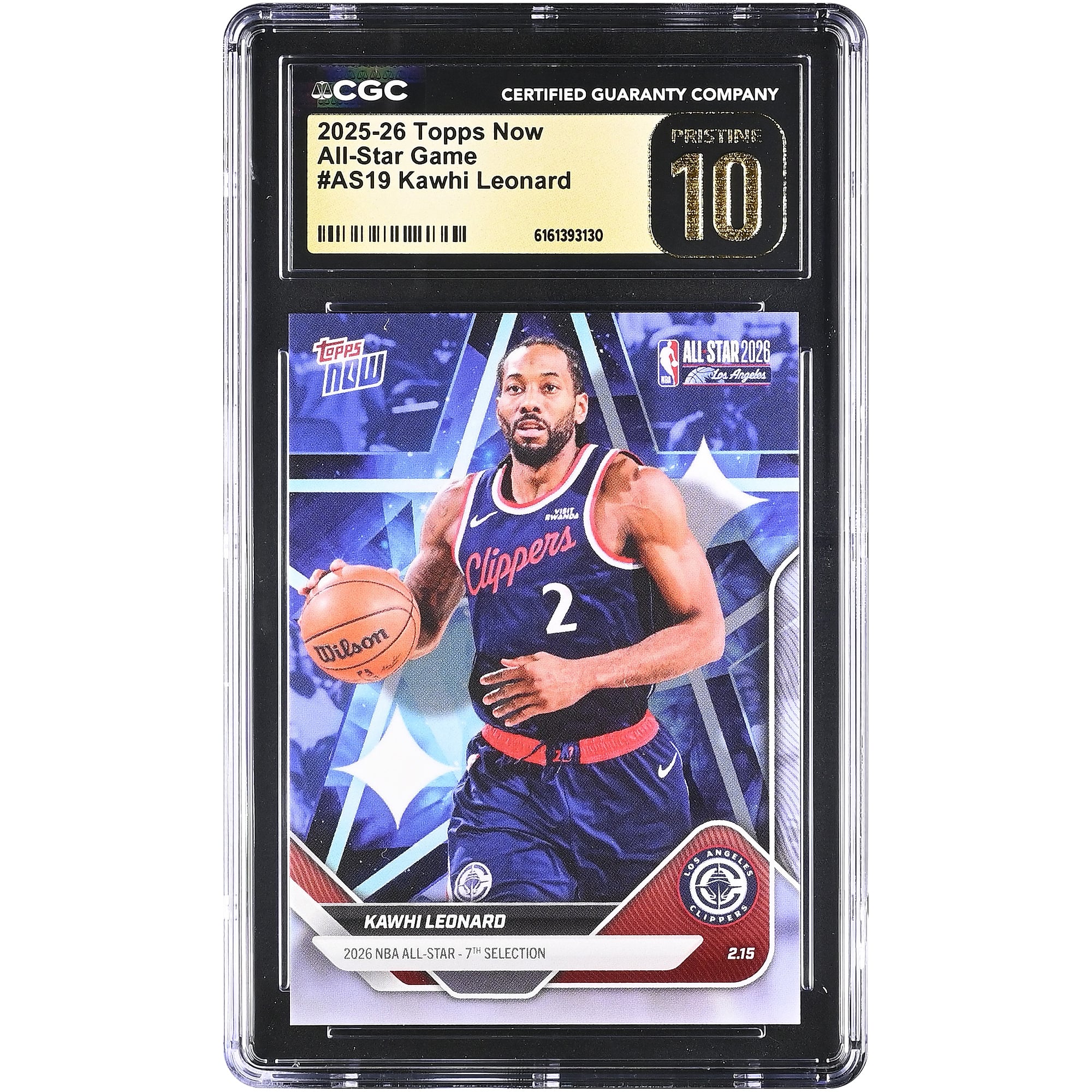 Kawhi Leonard LA Clippers 2025-26 Topps Now All-Star Game #AS19 CGC Authenticated PRISTINE 10 Card