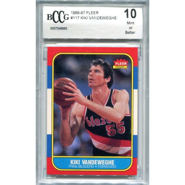Kiki Vandeweghe 1986-87 Fleer Premier #117 BCCG NM 10 Card