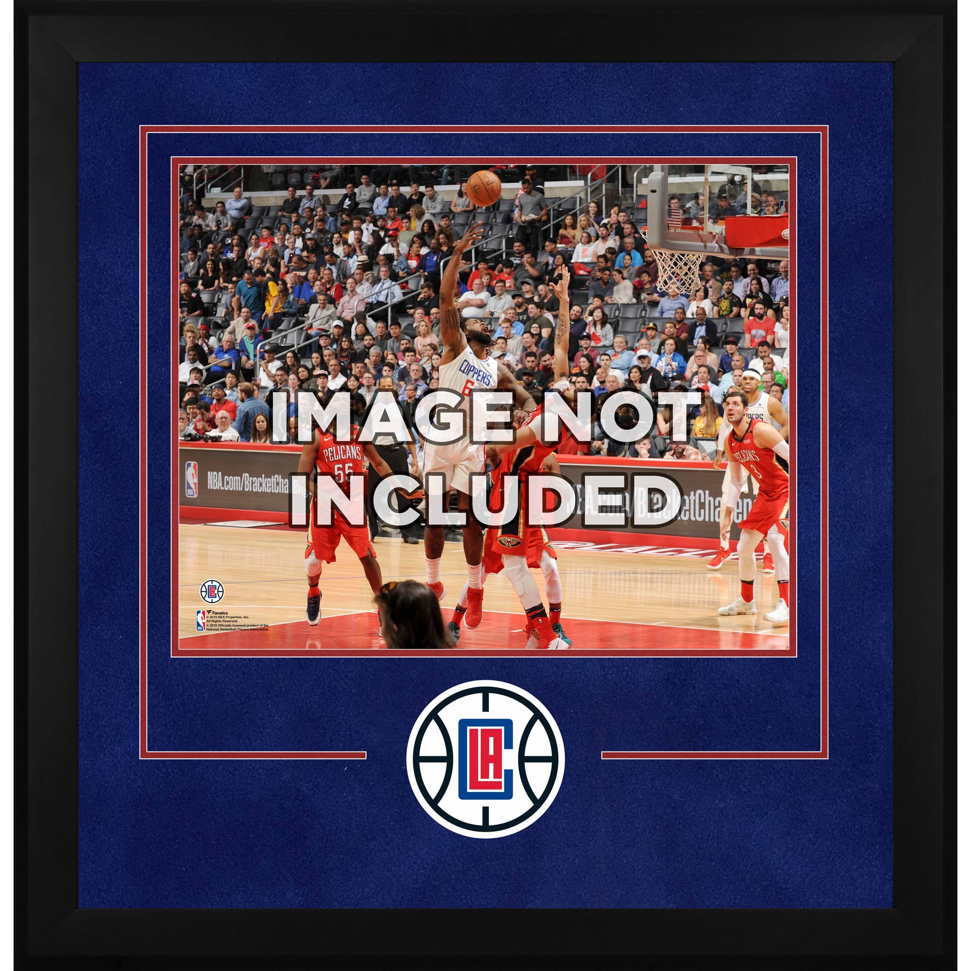 Cadre d'installation horizontal de luxe LA Clippers 16" x 20" avec logo de l'équipe