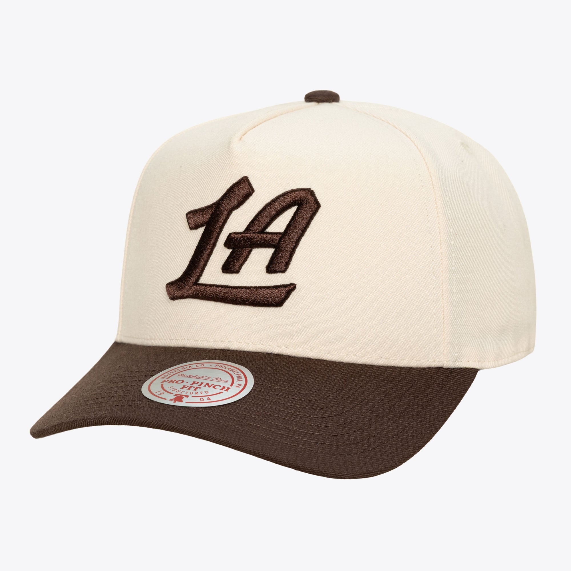 LA Clippers Cream & Brown Pro Pinch Snapback Hat