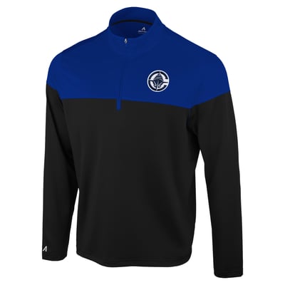 LA Clippers Antigua Hinder Quarter-Zip Pullover - Black/Royal