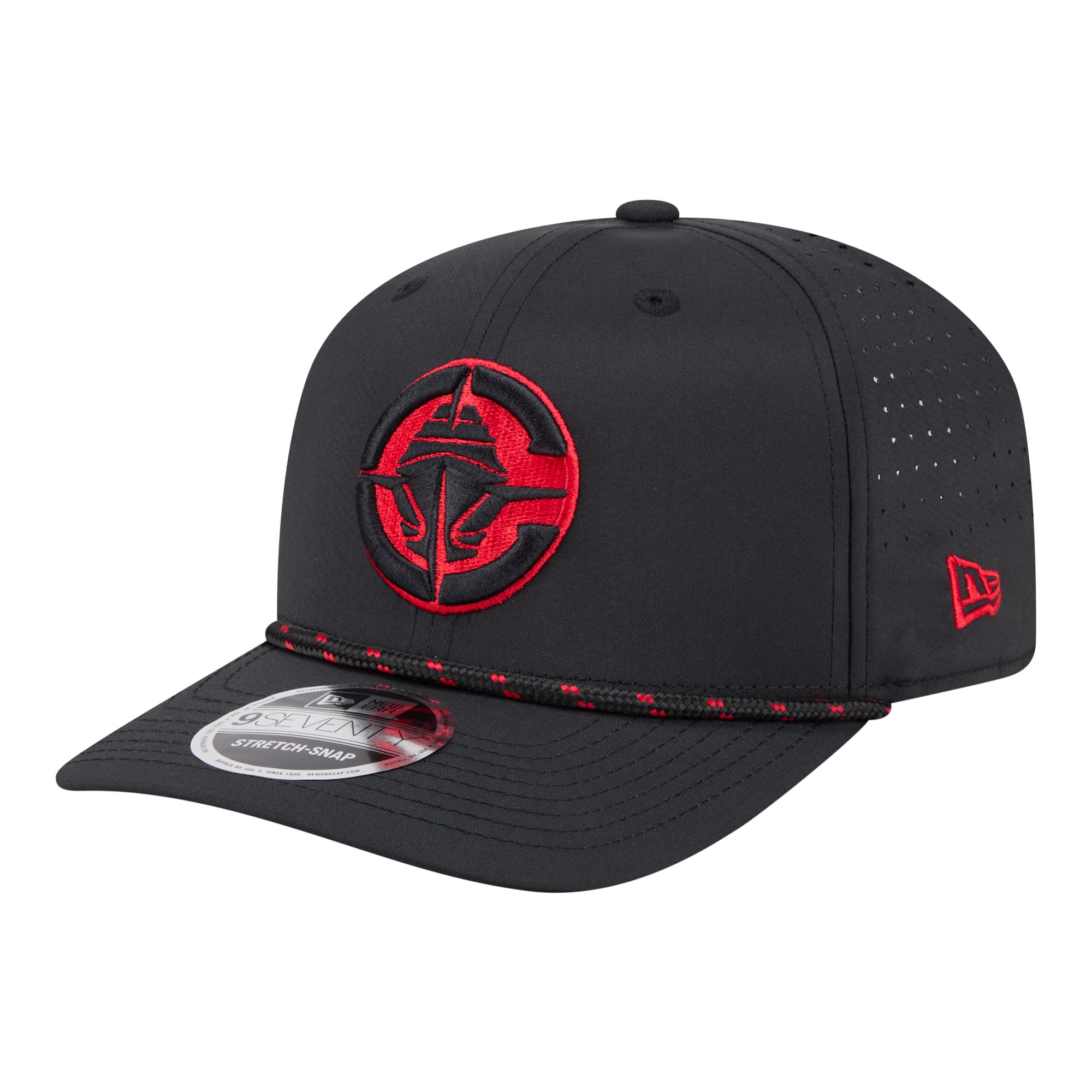 Men's New Era Black LA Clippers Sport Rope Vented Stretch-Snap 9SEVENTY Hat