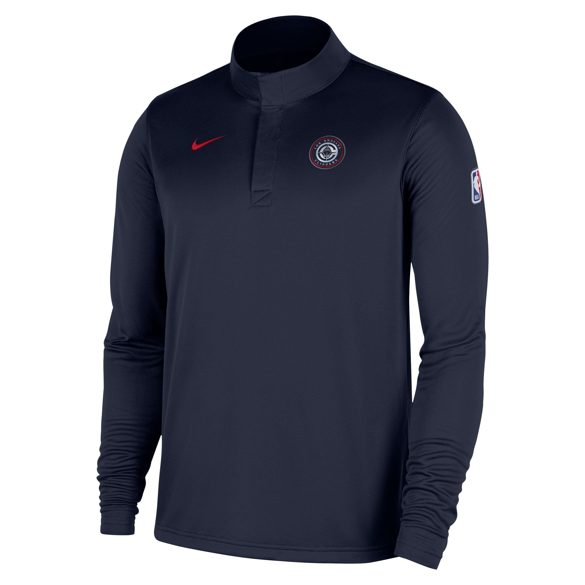 Haut Nike LA Clippers Authentic Coaches à quart de zip Dri-FIT pour homme, bleu marine