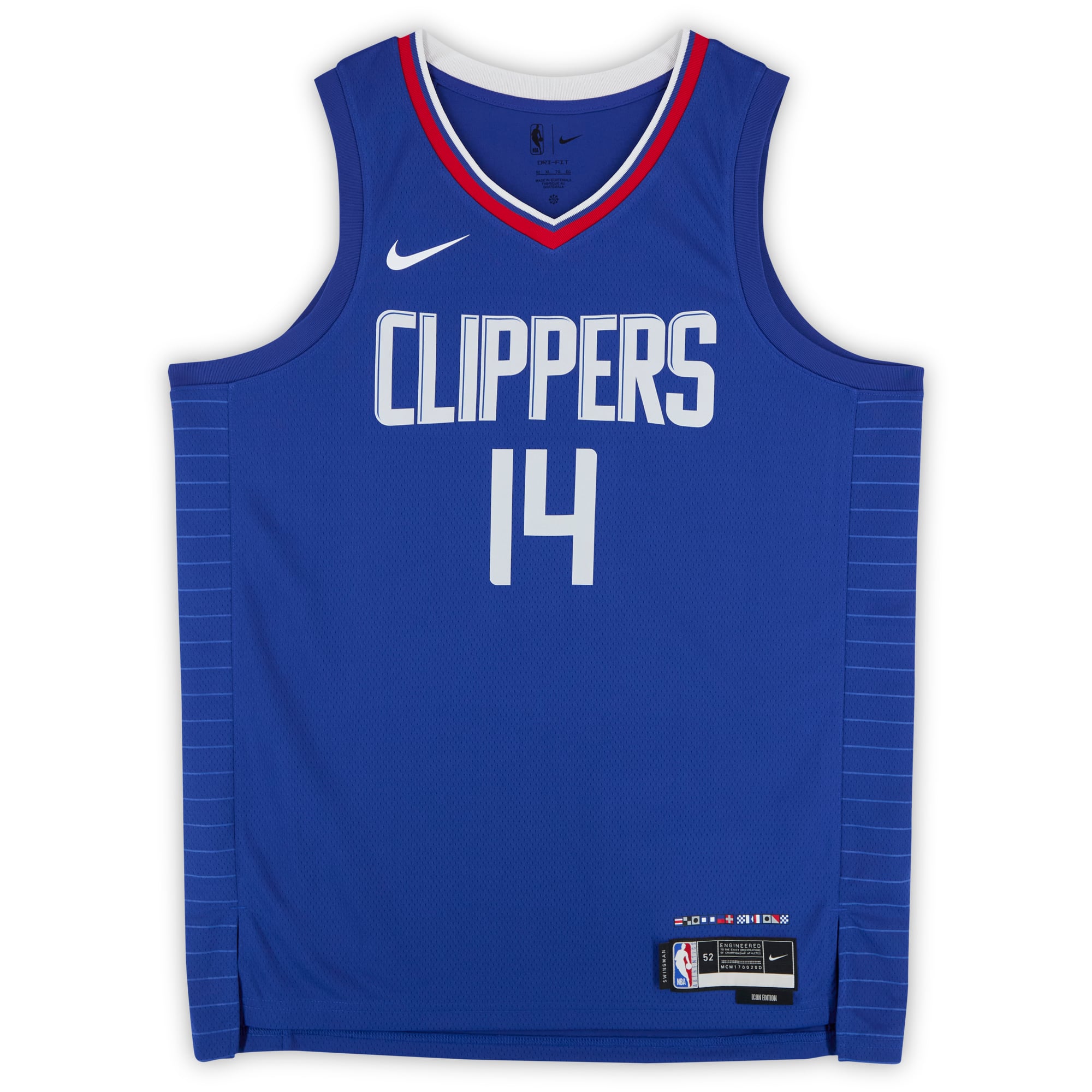 Terance Mann LA Clippers Autographed Royal Nike Icon Edition Swingman Jersey