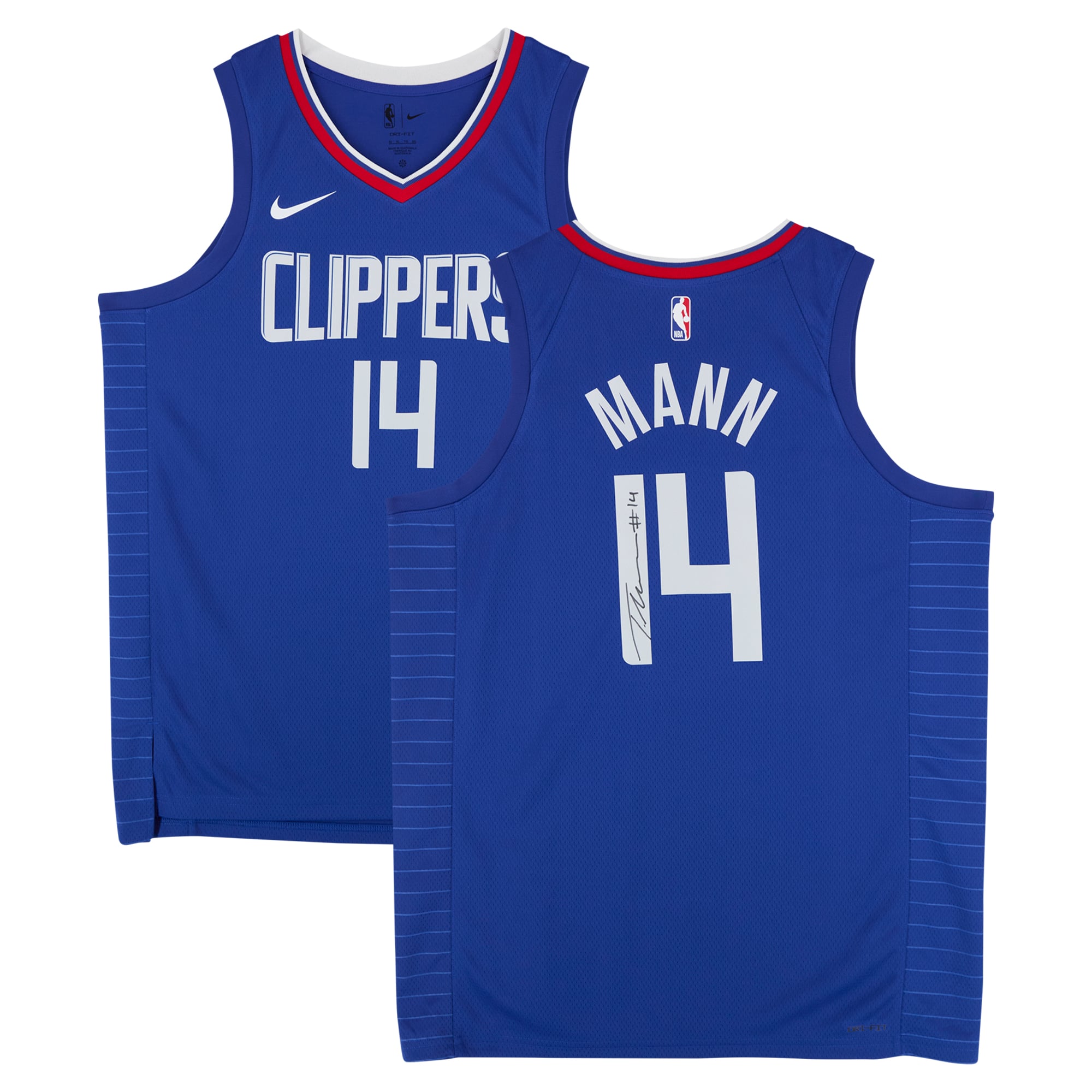 Terance Mann LA Clippers Autographed Royal Nike Icon Edition Swingman Jersey