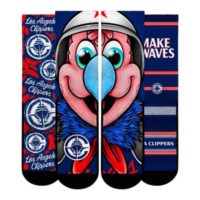  LA Clippers Rock Em Unisex Fan Favorites Three-Pack Crew Socks Set - Black