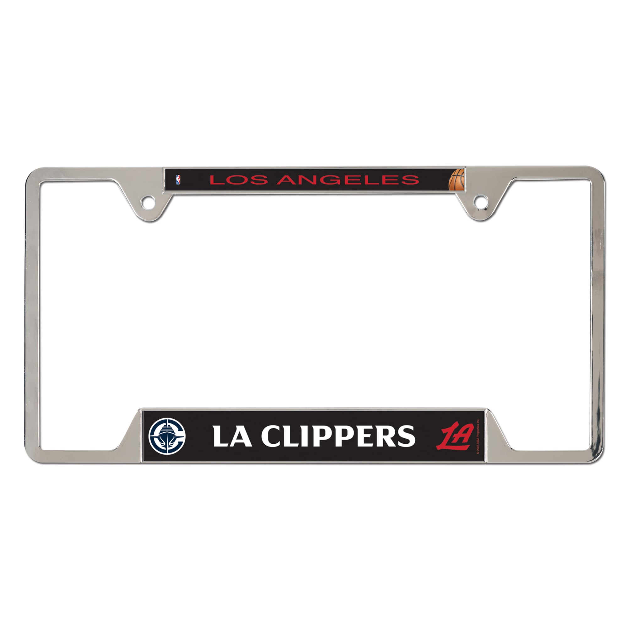 Cadre de plaque d'immatriculation en métal chromé WinCraft LA Clippers