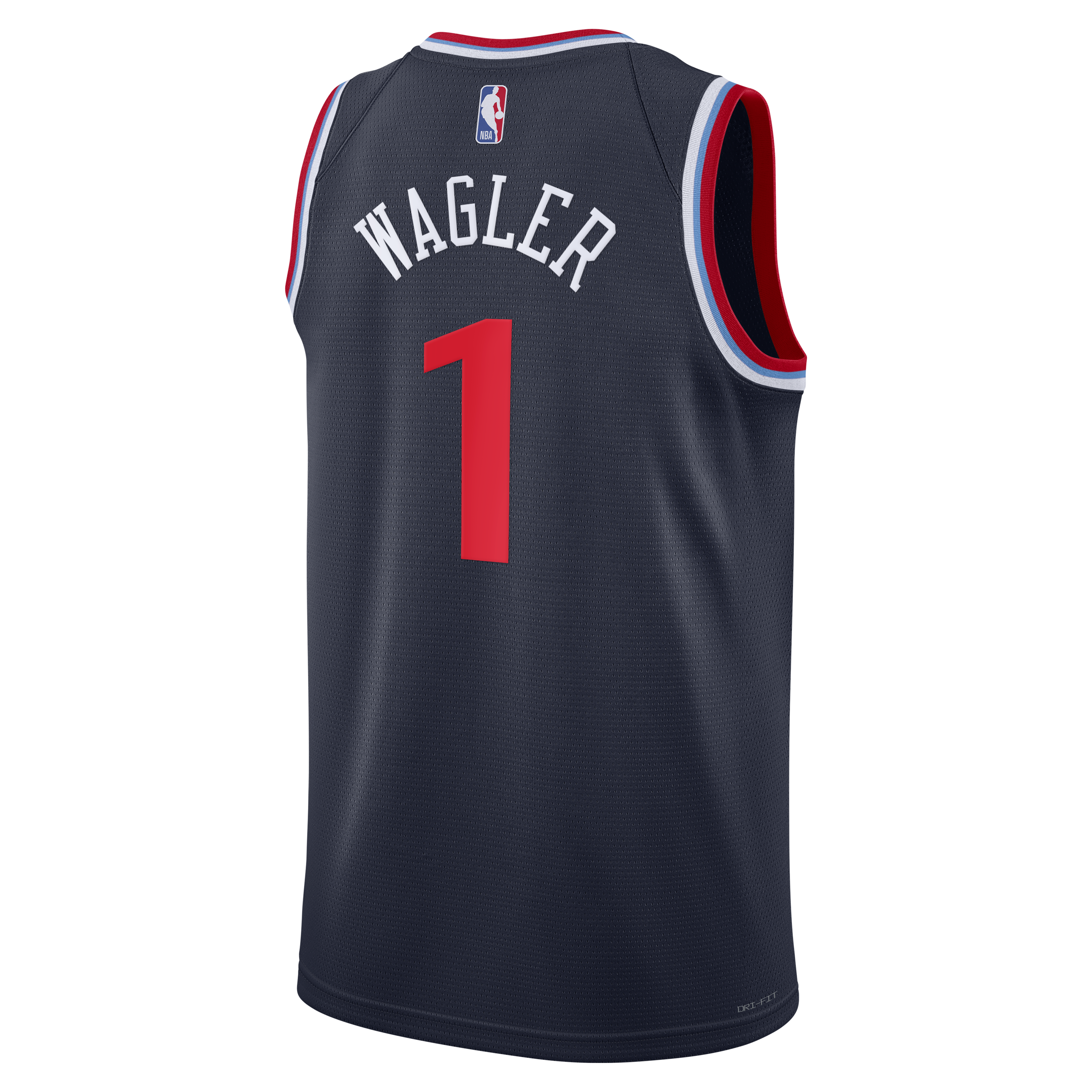 Youth Nike Keaton Wagler Navy LA Clippers Swingman Jersey - Icon Edition