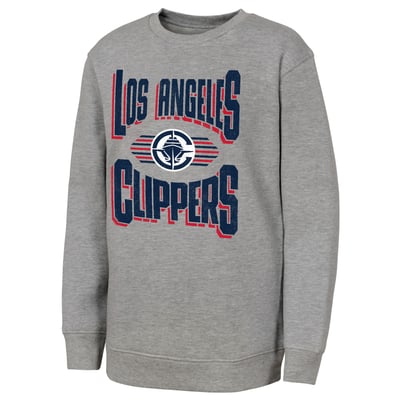 LA Clippers Outerstuff Youth Jet Stream Sweatshirt - Gray