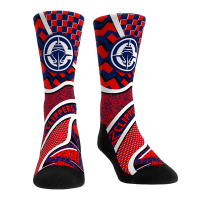  LA Clippers Rock Em Youth Ball Pattern Crew Socks - Black