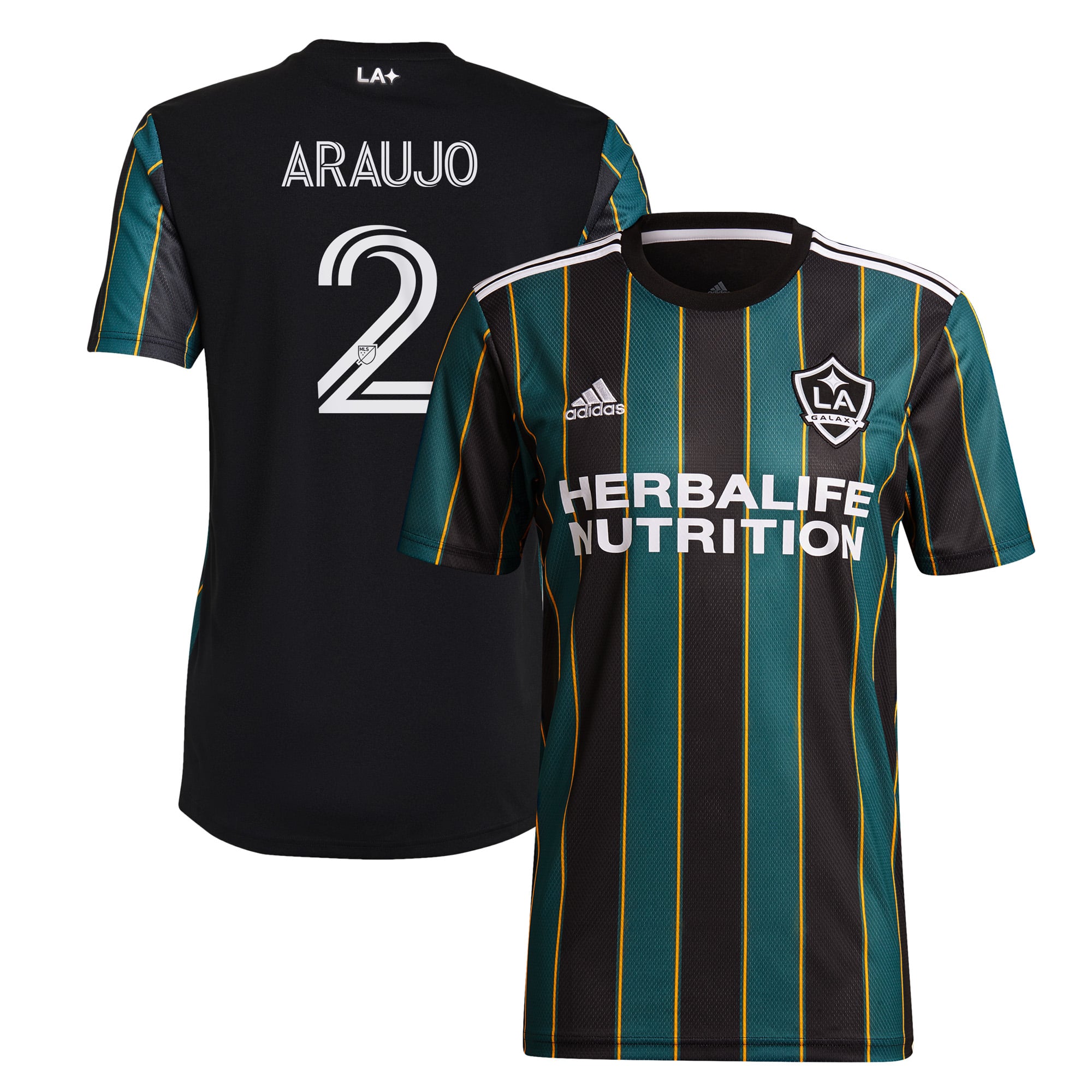 Men's adidas Julian Araujo Black LA Galaxy 2021 The LA Galaxy