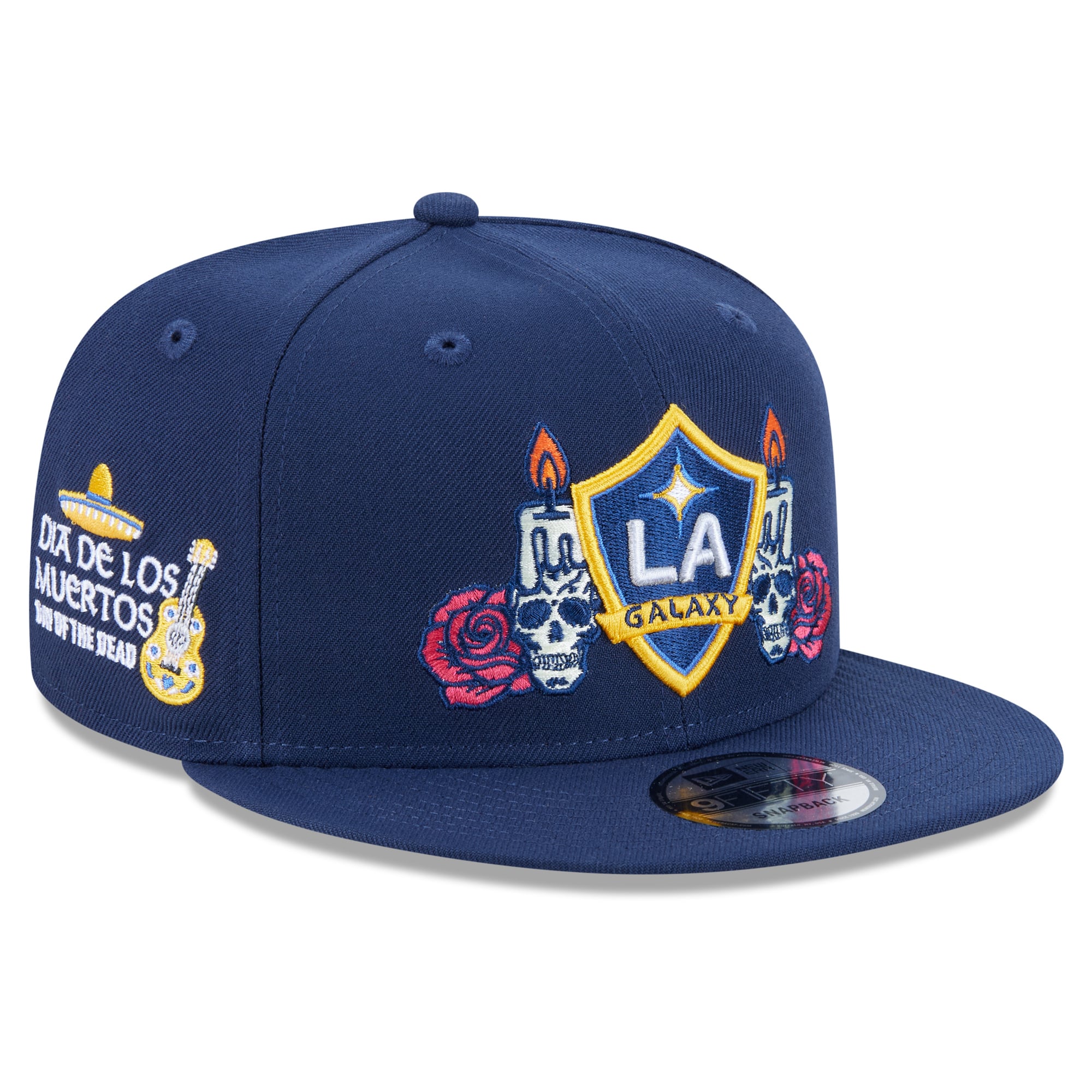 Men's LA Galaxy New Era Navy Day of the Dead 9FIFTY Snapback Hat