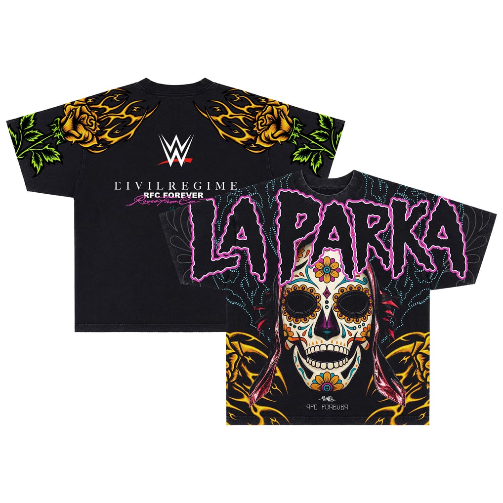 Men's Civil Regime x WWE Heather Black La Parka Día de Muertos American ...