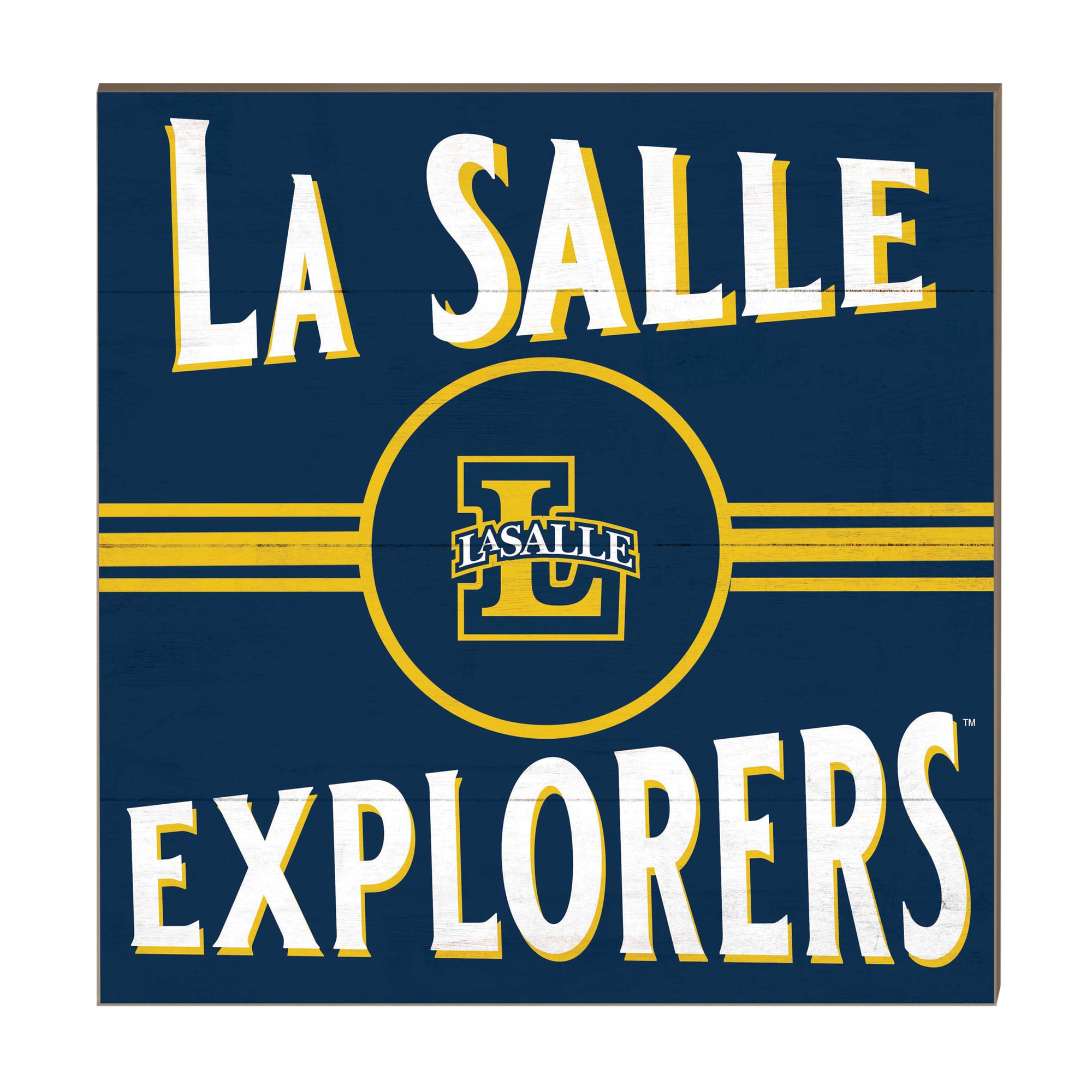 La Salle Explorers 10'' x 10'' Retro Team Sign