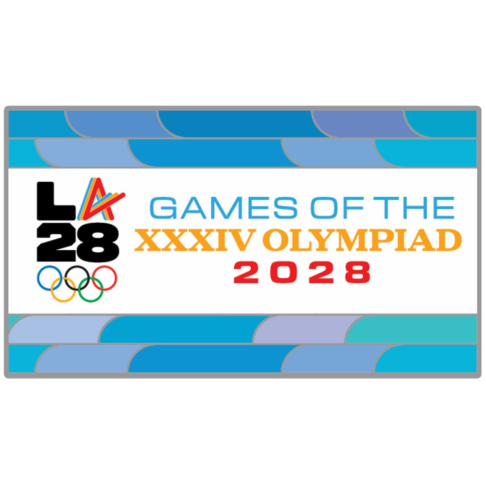 LA28 Collection Superbloom Bluebell Games pin