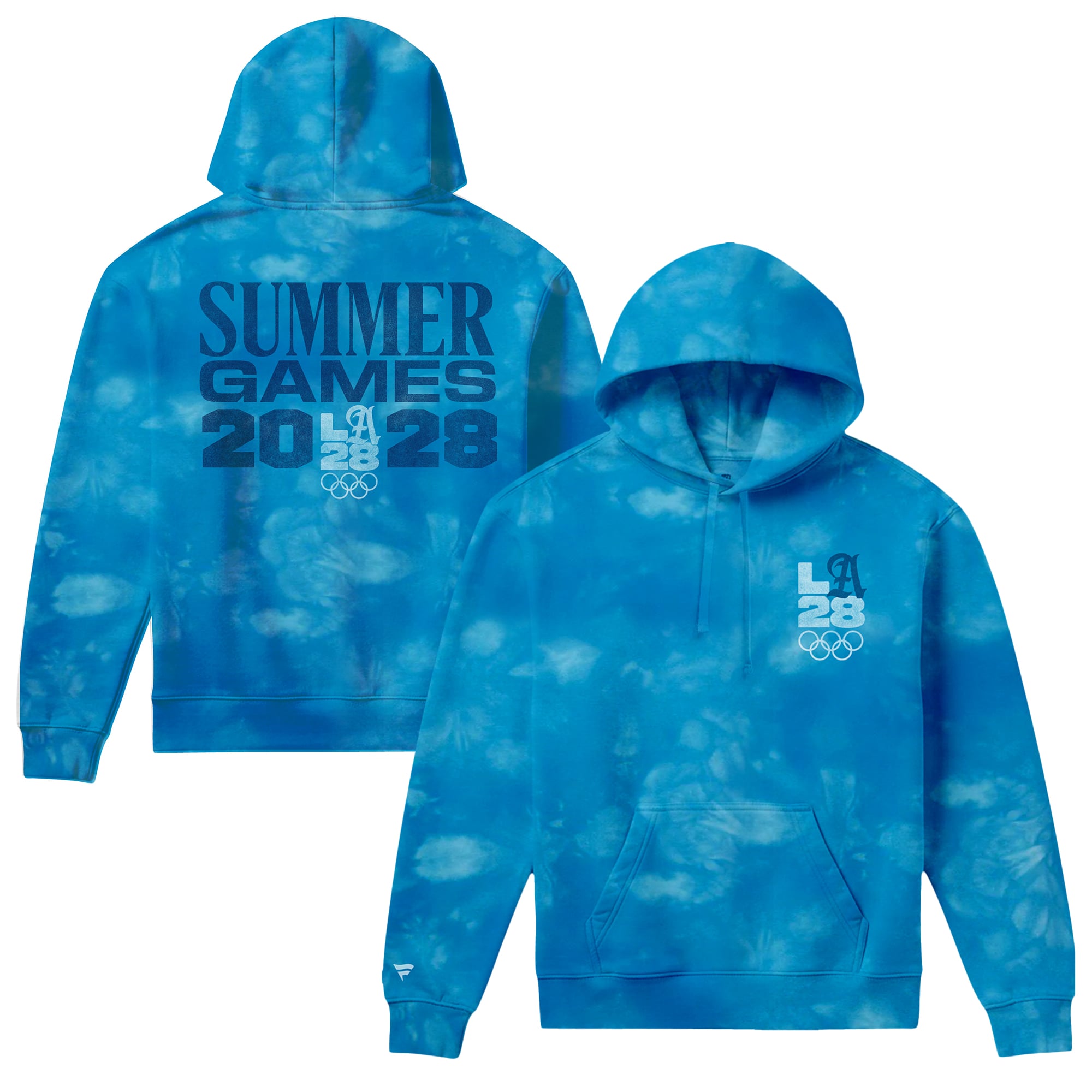 Men's Fanatics Blue LA28 Bluebell Collection Tie Dye Hoodie