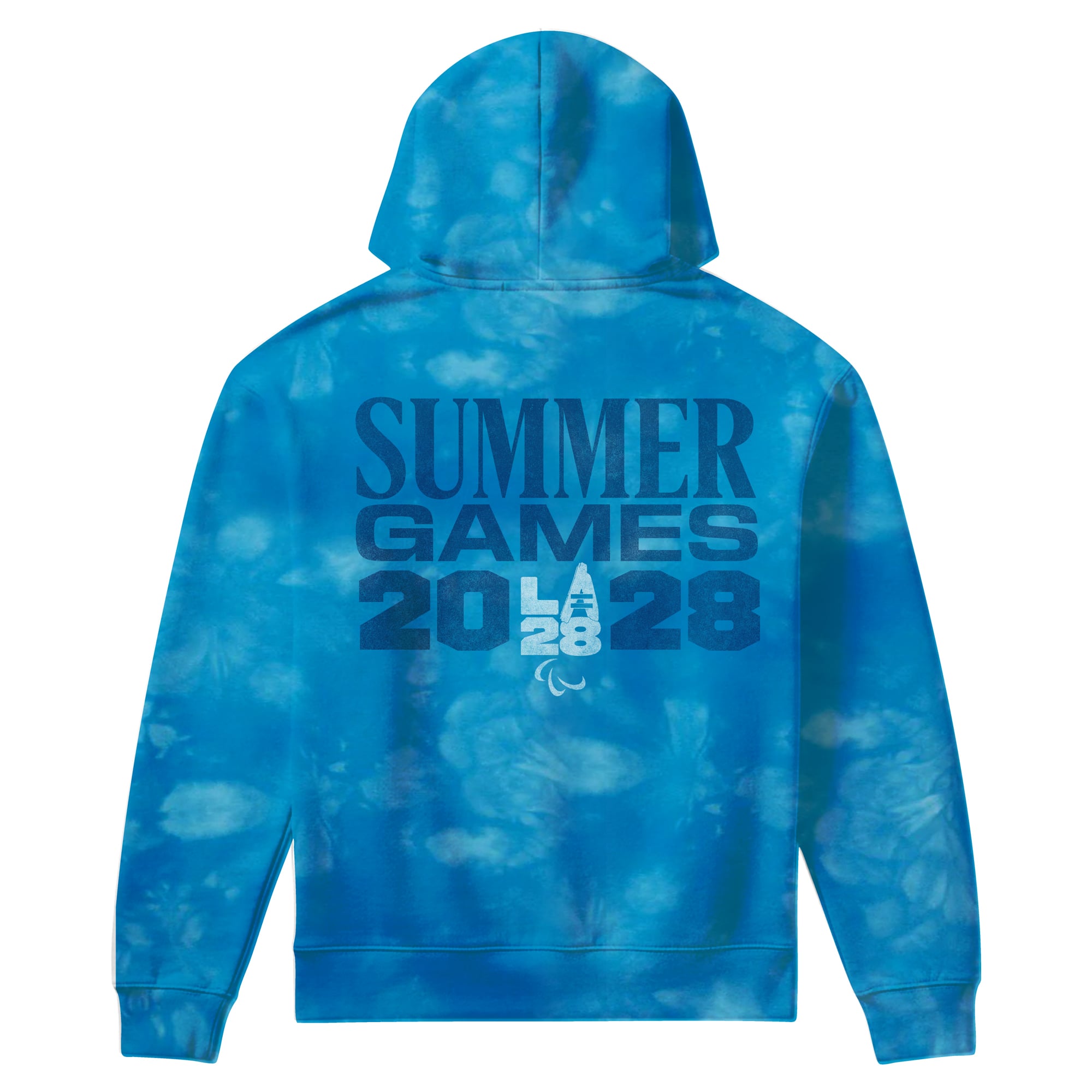 Sweat à capuche tie-dye Fanatics Blue LA28 Paralympics Bluebell Collection pour homme
