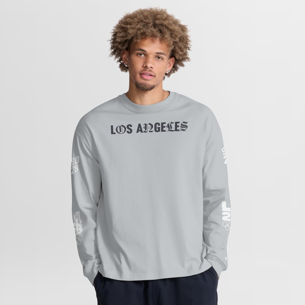 T-shirt à manches longues oversize LA28 Summer Olympics Fanatics - Gris