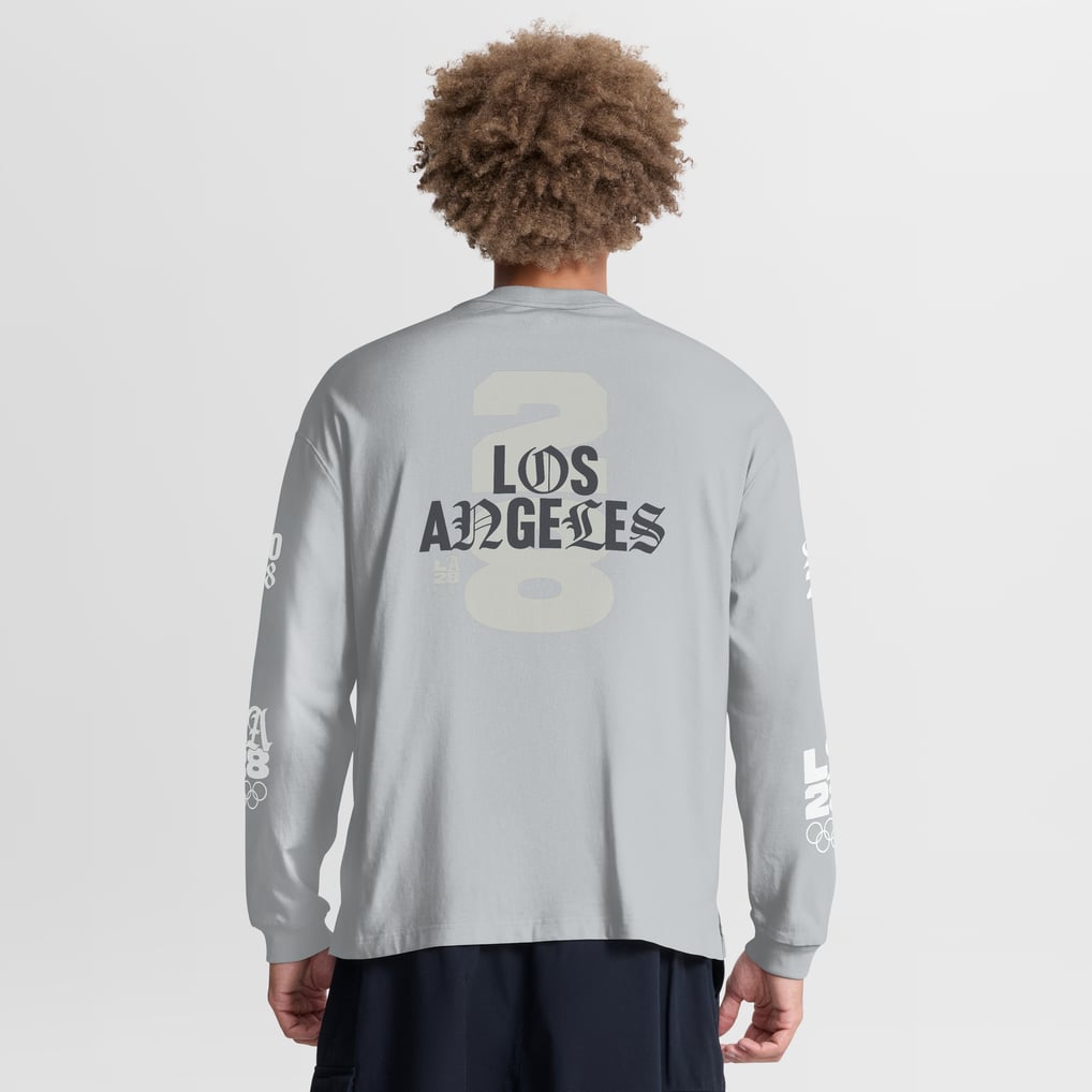 T-shirt à manches longues oversize LA28 Summer Olympics Fanatics - Gris