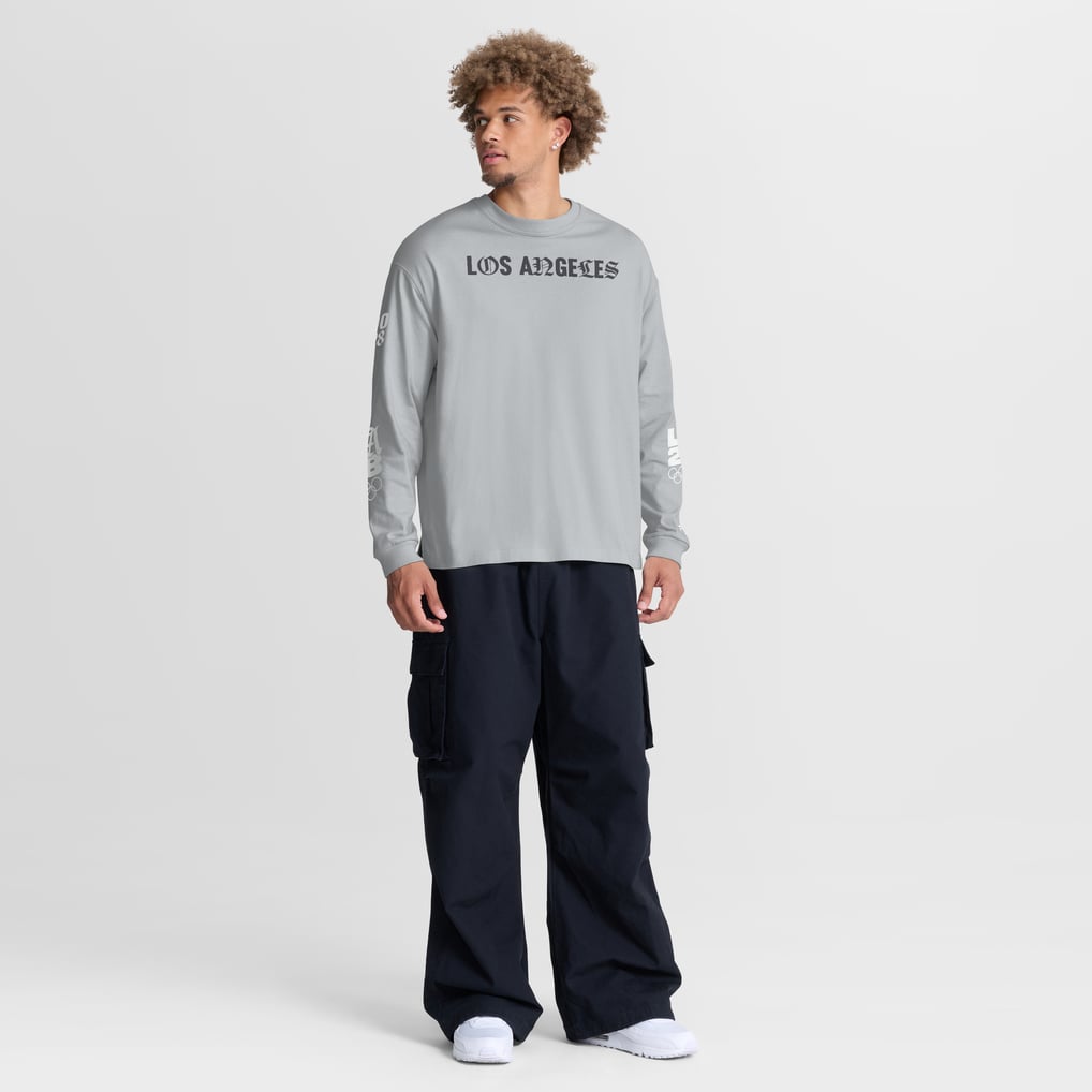 T-shirt à manches longues oversize LA28 Summer Olympics Fanatics - Gris