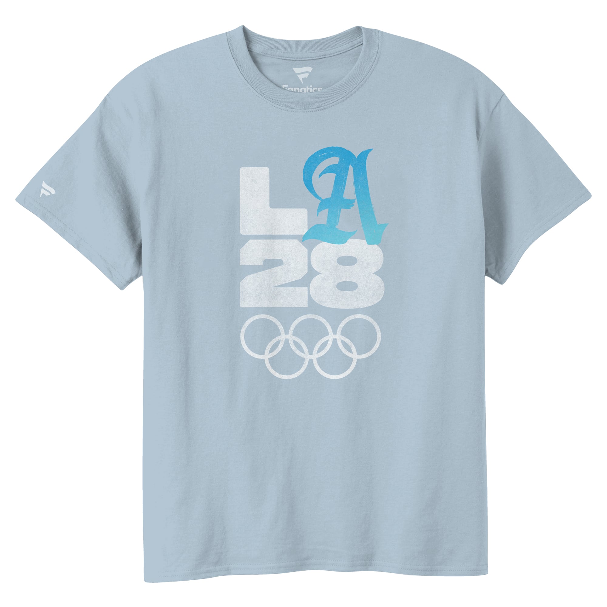 T-shirt homme Fanatics bleu poudré LA28 Collection Bluebell