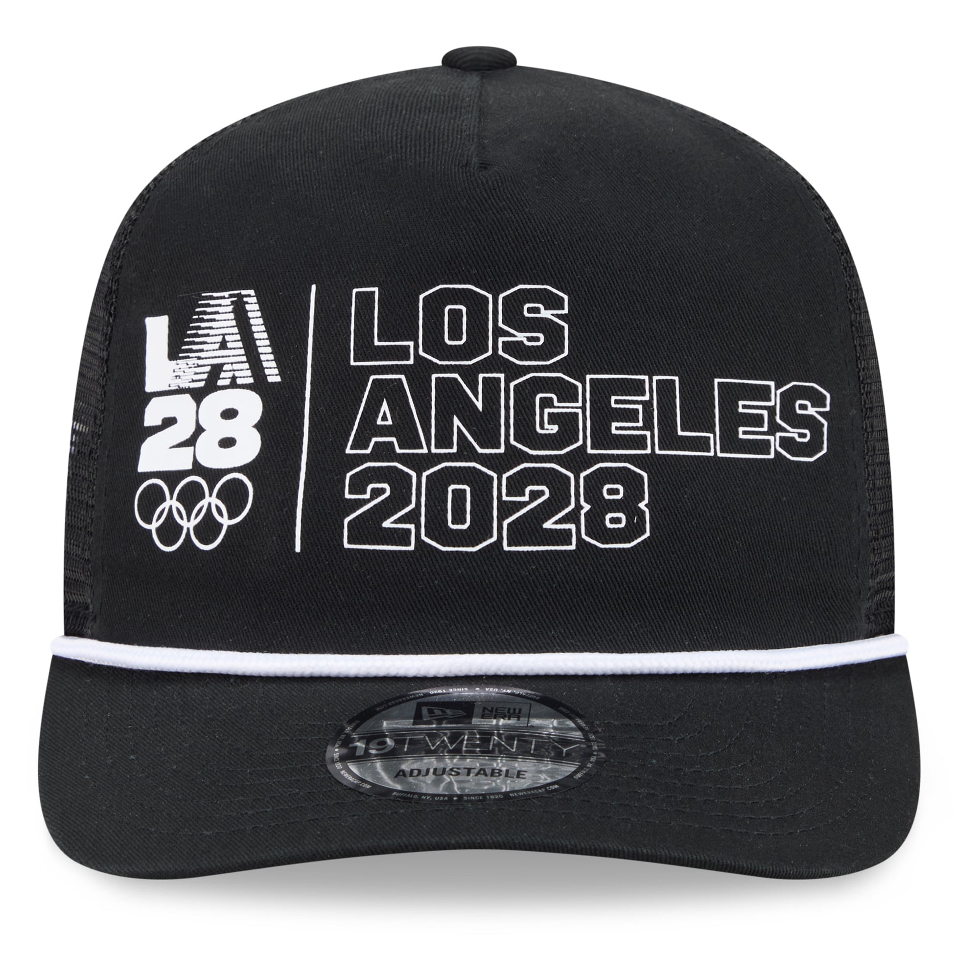 Casquette ajustable New Era LA28 Rope 19TWENTY noire pour homme