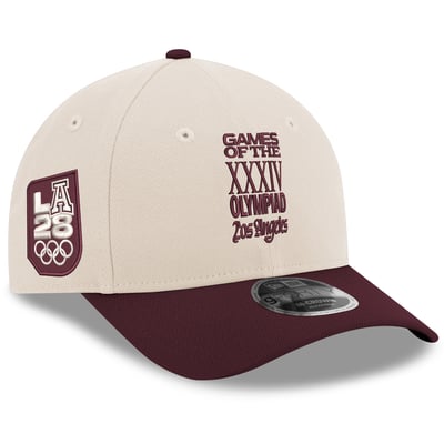 Casquette ajustable New Era LA28 Superbloom Collection 9FORTY M-Crown - Crème/Bordeaux