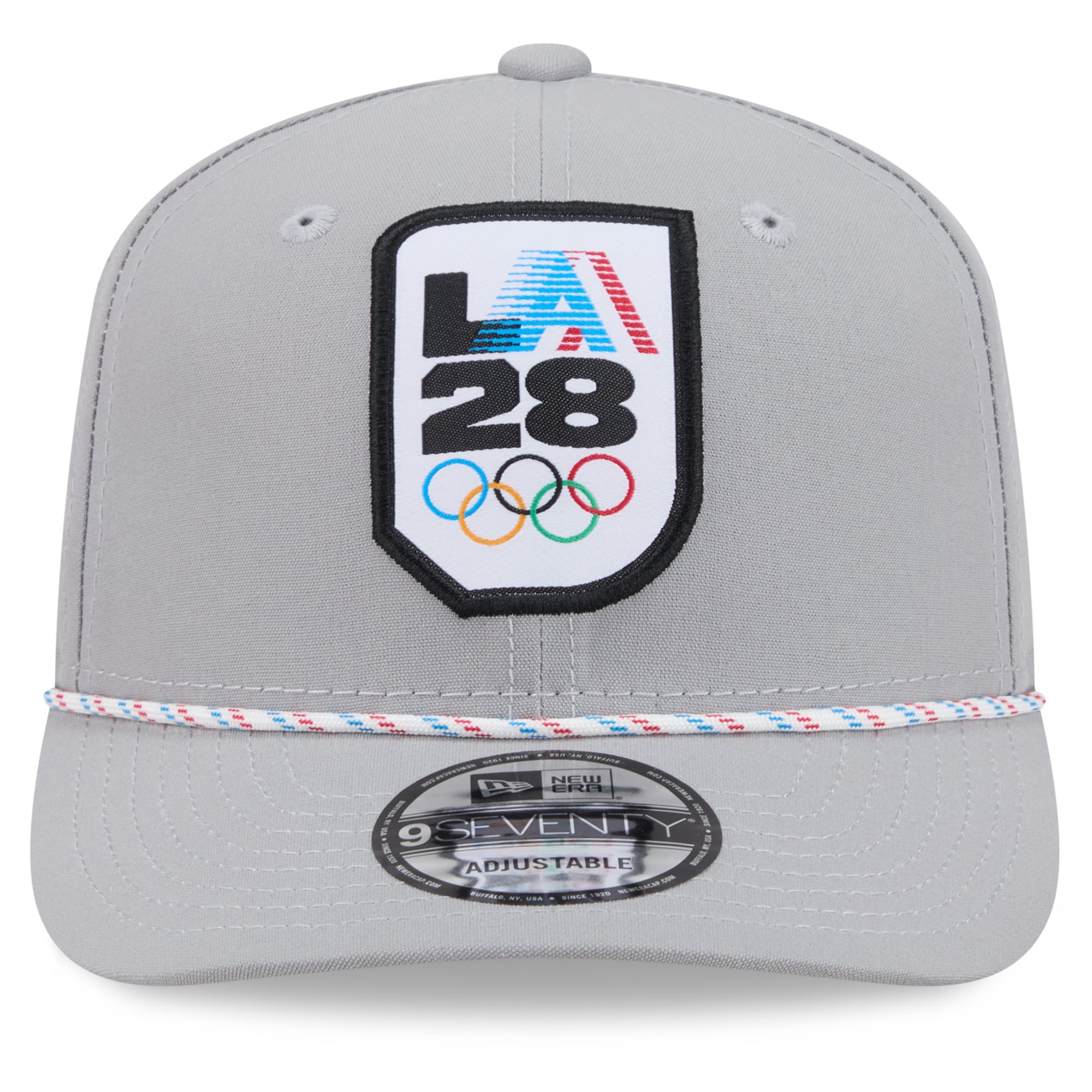 Men's New Era  Gray LA28 Perforated Rope 9SEVENTY Adjustable Hat