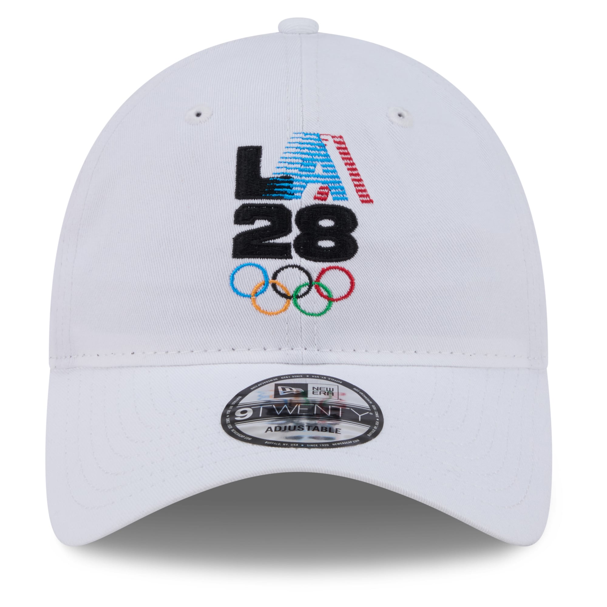 Casquette ajustable New Era LA28 9TWENTY blanche pour homme