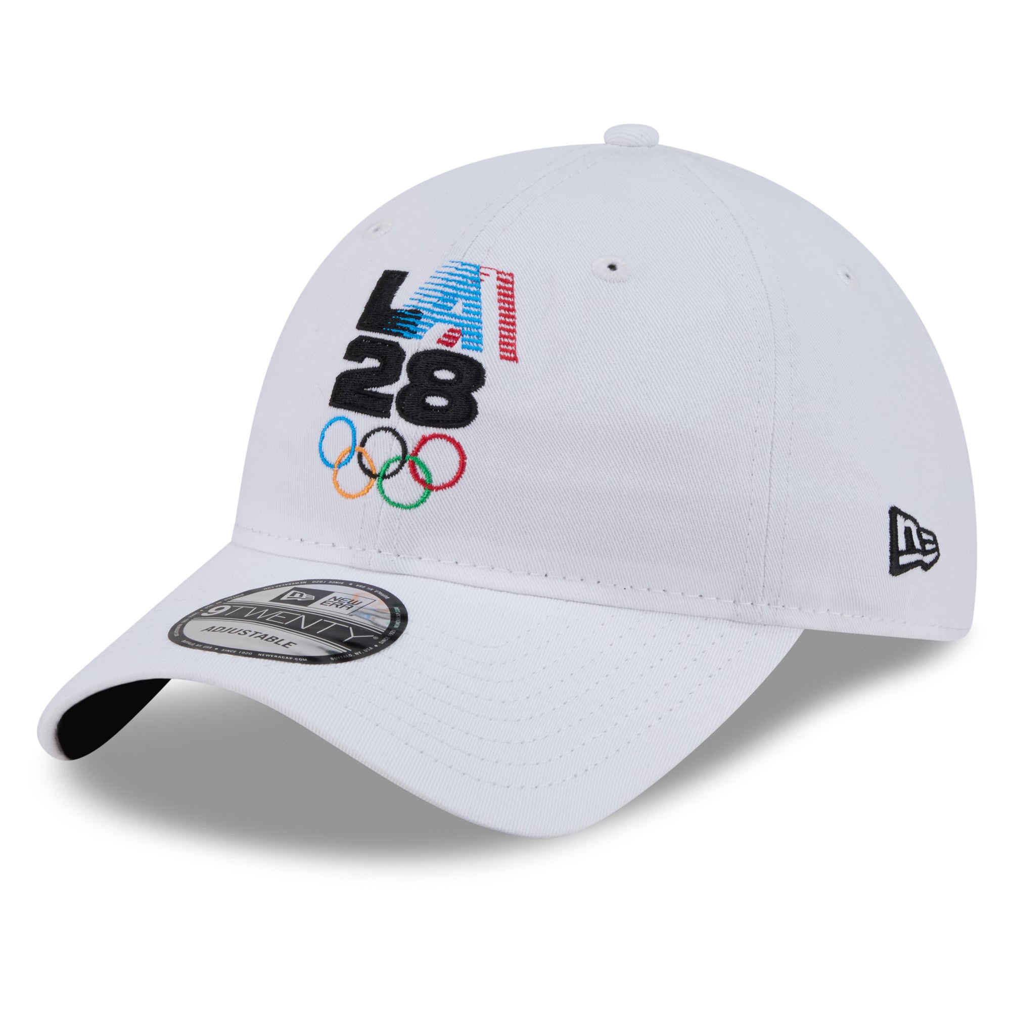 Casquette ajustable New Era LA28 9TWENTY blanche pour homme