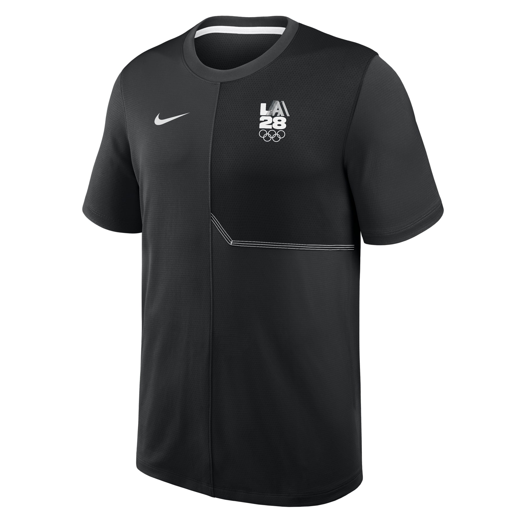 Men's Nike Black LA28 Sideline UV Dri-FIT Coaches Shirt