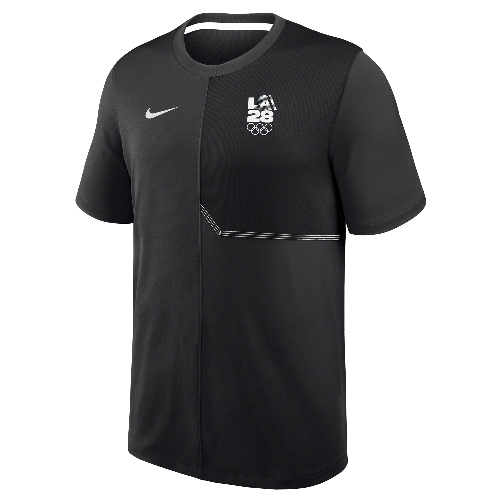Men's Nike  Black LA28 Sideline UV Dri-FIT Coaches Shirt