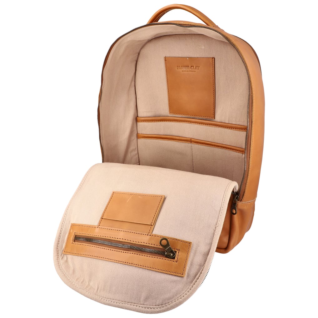 Sac à Dos En Cuir Pleine Fleur Parker Clay Mari - Noir - Neuf Avec étiquettes - Premium