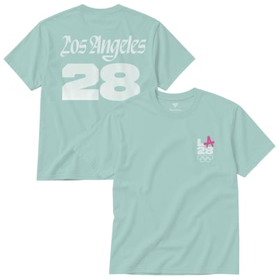 T-shirt unisexe LA28 Summer Olympics Fanatics Superbloom Color Bar - Aqua