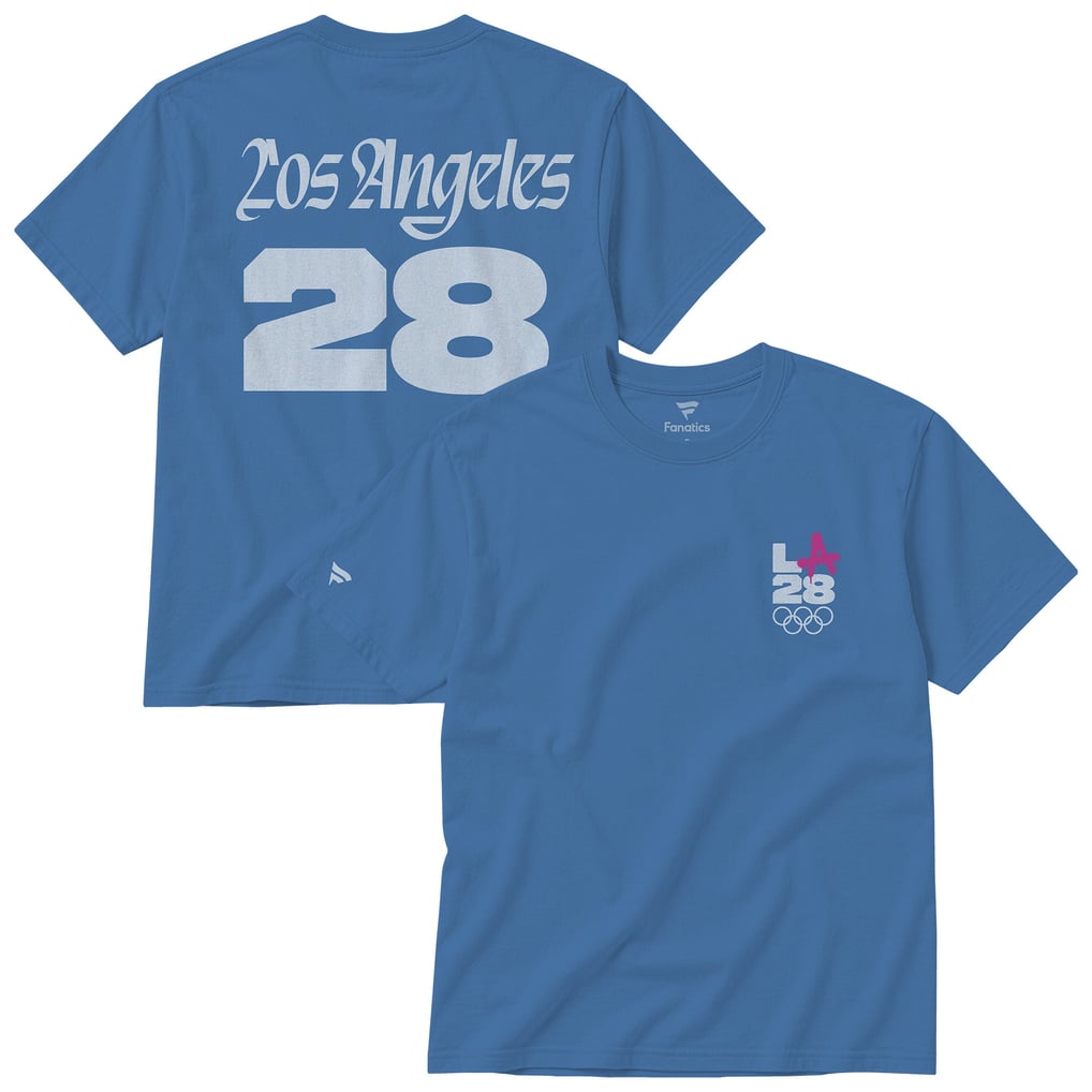 T-shirt unisexe LA28 Summer Olympics Fanatics Superbloom Color Bar - Bleu